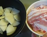 豚バラ大根と葱☆生姜甘辛味噌炒め作り方2写真