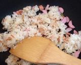 ちらし寿司残り＆酢飯で☆チャーハン作り方3写真