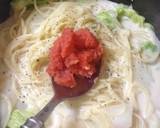 優しい味わい♪白菜と明太子豆乳スープスパ作り方8写真