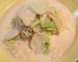 優しい味わい♪白菜と明太子豆乳スープスパ作り方9写真