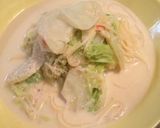 優しい味わい♪白菜と明太子豆乳スープスパ作り方9写真