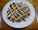 豪快！豚ステーキ肉でお好み焼き作り方13写真