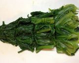 《簡単♪小鉢》春菊の梅なめたけ和え作り方2写真
