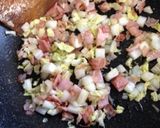 白菜とベーコンの炒飯☻作り方2写真