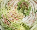 豆腐入り鳥団子・豚肉白菜のフライパン鍋作り方2写真