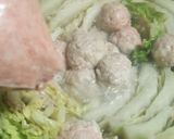 豆腐入り鳥団子・豚肉白菜のフライパン鍋作り方4写真