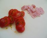 トマトとハムのトースト作り方1写真