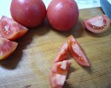 デリ風☆トマトと鶏胸肉の青じそサラダ作り方1写真