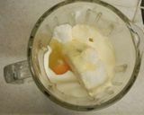 ミキサーで混ぜるだけ　チーズケーキ作り方1写真