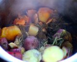 サツマイモと切り昆布の煮物作り方2写真