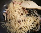 ベーコンと茸のパスタde『男のオリ醤』作り方4写真