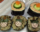 節分飾り海苔巻き✴︎鬼くんとおたふく作り方17写真