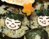 節分飾り海苔巻き✴︎鬼くんとおたふく作り方19写真