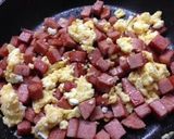 シャキッとレタスにゴマ風味 簡単スパム丼作り方5写真