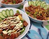 シャキッとレタスにゴマ風味 簡単スパム丼作り方8写真