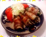 きのこたっぷり☆梅豚肉のロールまき♪作り方6写真