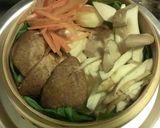 蒸籠で☆彡温野菜とお味噌汁作り方4写真