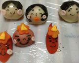 フランクdeおたふく✴︎節分キャラ弁作り方6写真