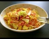 キャベツとキノコ、ベーコンのパスタ♡作り方4写真
