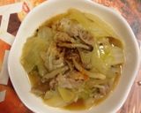 白菜てんこ盛り豚肉のすき焼き風！作り方4写真