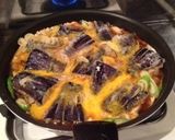 茄子と鶏そぼろの卵とじ丼作り方5写真