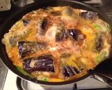 茄子と鶏そぼろの卵とじ丼作り方6写真