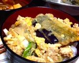茄子と鶏そぼろの卵とじ丼作り方7写真