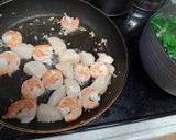 海老と帆立とほうれん草のパスタ作り方5写真