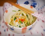 生姜たっぷり蜂蜜醤油の葱玉うどん。作り方3写真