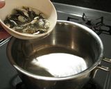フキの煮物&肉味噌炒め&皮茶作り方4写真