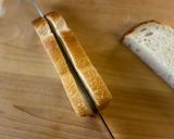 超ズボラ〜コロッケだけのスリットサンド作り方1写真