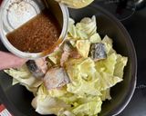 キャベツと鯖缶のオイスター蒸し作り方3写真