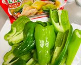 ちょっとした彩りに、味付けピーマン🫑作り方1写真