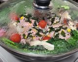 生ワカメの蒸しハンバーグ作り方4写真