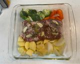 豚バラブロックと野菜の香草オーブン焼き作り方2写真