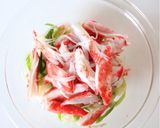 サッと簡単【ネギとカニカマのごま油和え】作り方2写真