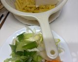 マカロニ&豆腐かさ増し和風出汁炒め作り方1写真