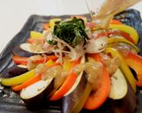 なすとパプリカの生姜みそカルパッチョ作り方5写真