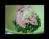 春菊と生姜のおから入りポークハンバーグ！作り方1写真