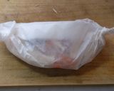 クッキングシートで、豚肉のレンジ蒸し作り方6写真