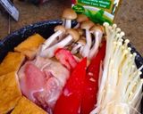 【山ごはん】グリーンカレー鍋〜〆はタイ麺作り方3写真