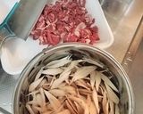 ごぼうと牛肉のまぜごはん作り方1写真