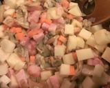 体が暖まる野菜たっぷりクラムチャウダー作り方3写真