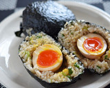 とろ～り半熟煮たまごでばくだんおにぎり作り方6写真