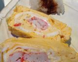麺つゆで簡単・だし巻き卵カニカマ入り作り方5写真