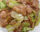 豚肉小間肉と玉葱とキャベツの３点味噌炒め作り方14写真