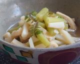 タケノコとフキと揚げの煮浸し作り方3写真