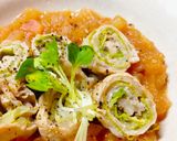 豚肉ロールのりんごソース蒸し煮作り方6写真