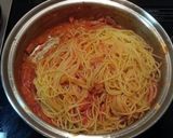 カニとベーコンの濃厚トマトクリームパスタ作り方6写真