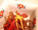 お弁当の定番 我が家のきんぴら牛蒡作り方3写真